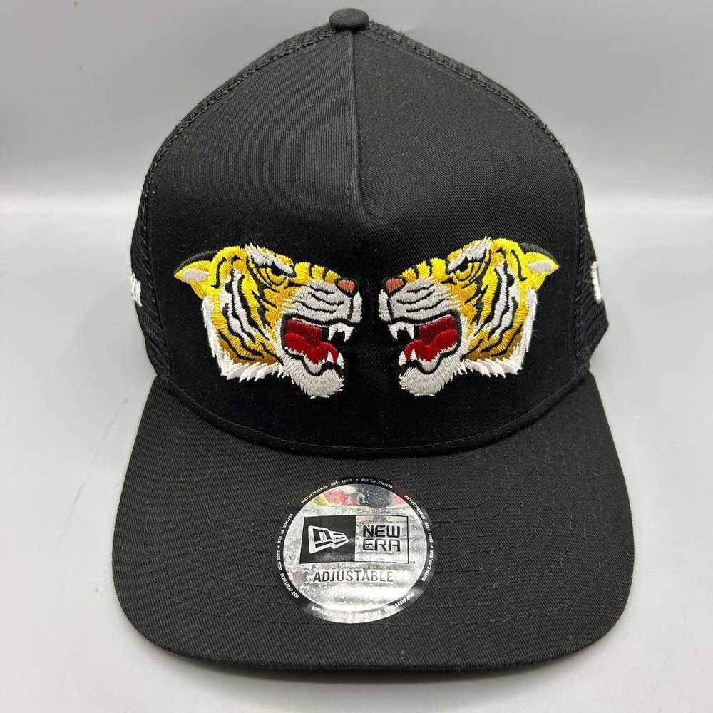 Sukajan Double Tiger Trucker Hat Men Black Japan New Era Snap Back Cap New